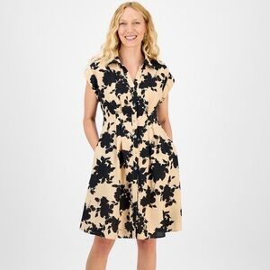 Julia Jordan Women's Spread-Collar Button-Front Dress